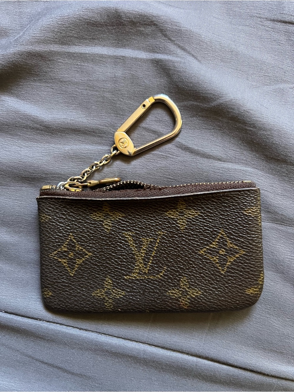 Louis Vuitton Monogram Canvas Key Pouch with Gold-Tone Hardware